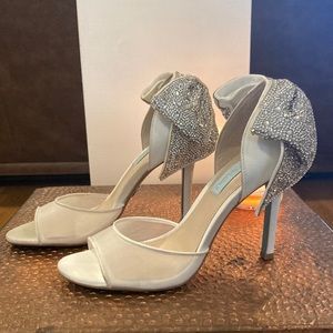 Wedding shoes! Size 6. Betsey Johnson. Never worn, but display in store. Ivory